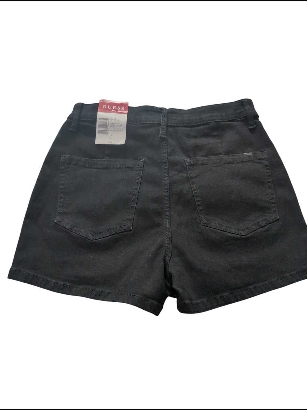 New With Tags GUESS Black Denim High-Waist Jean Shorts
